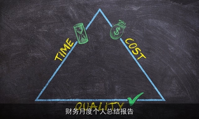 财务月度个人总结报告