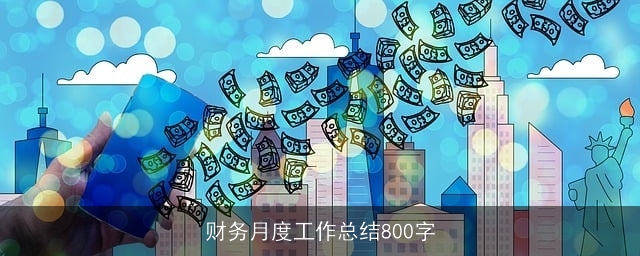 财务月度工作总结800字
