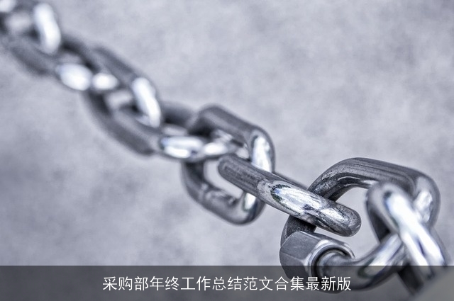 采购部年终工作总结范文合集最新版