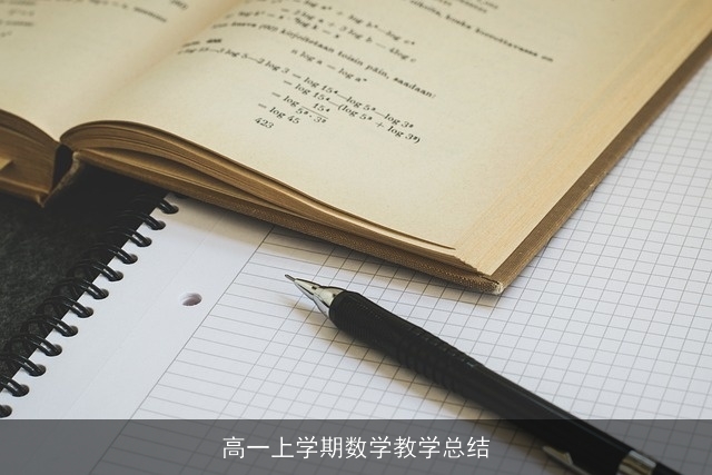 高一上学期数学教学总结