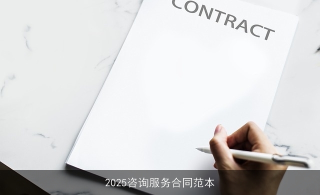 2025咨询服务合同范本