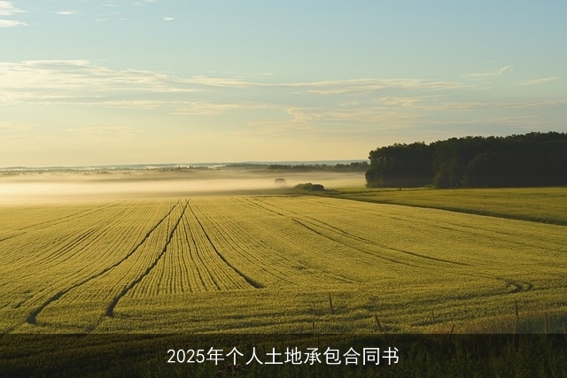2025年个人土地承包合同书