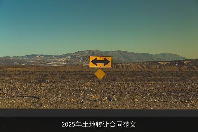 2025年土地转让合同范文
