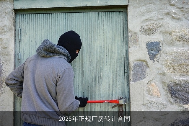 2025年正规厂房转让合同