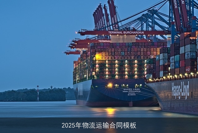 2025年物流运输合同模板
