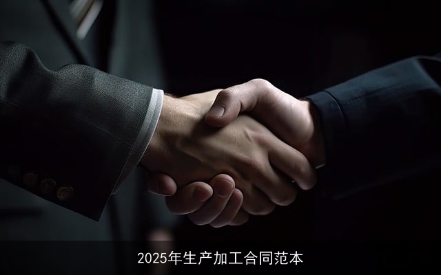 2025年生产加工合同范本