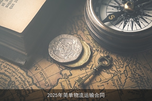 2025年简单物流运输合同