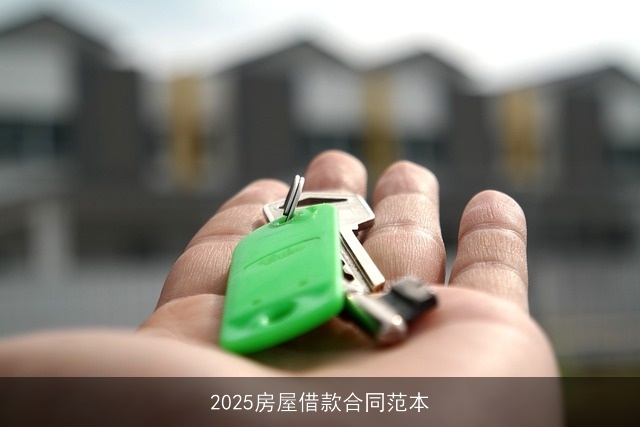 2025房屋借款合同范本