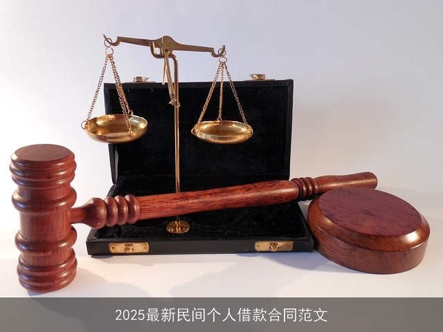 2025最新民间个人借款合同范文