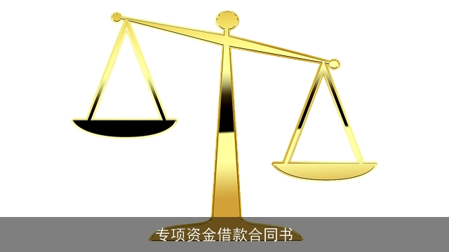 专项资金借款合同书