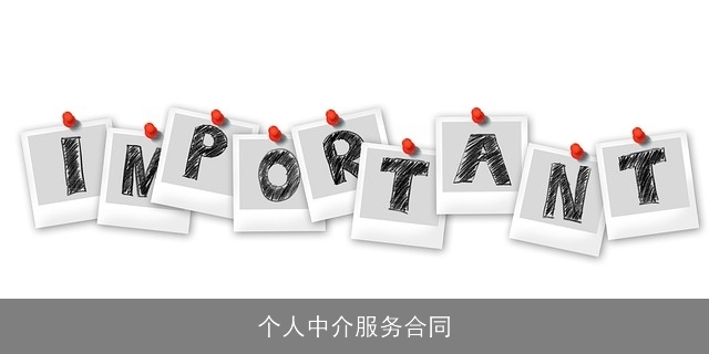 个人中介服务合同