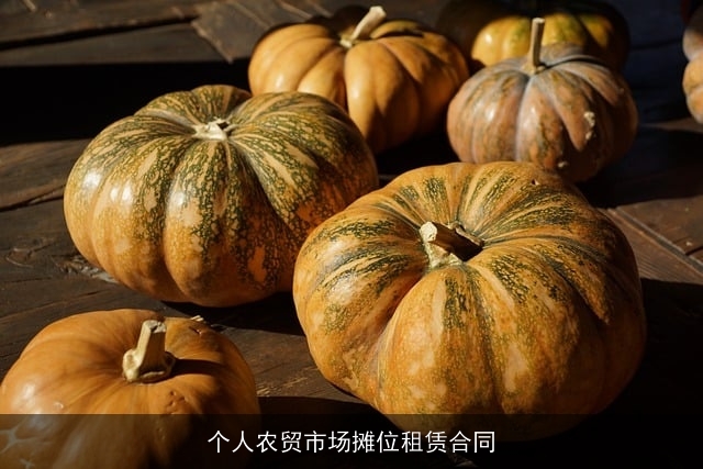 个人农贸市场摊位租赁合同