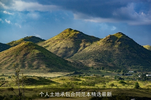 个人土地承包合同范本精选最新