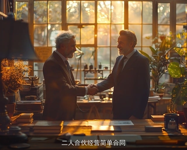 二人合伙经营简单合同