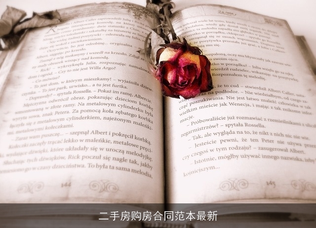 二手房购房合同范本最新