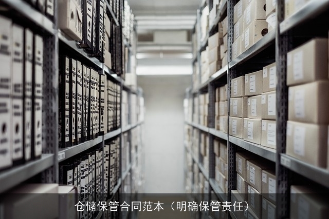 仓储保管合同范本（明确保管责任）