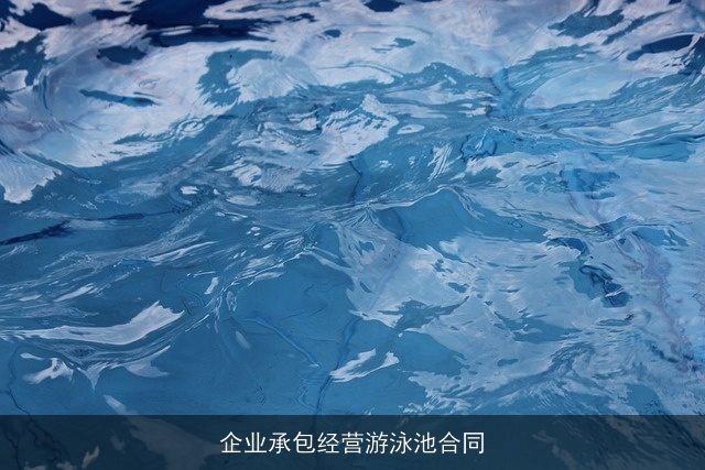 企业承包经营游泳池合同