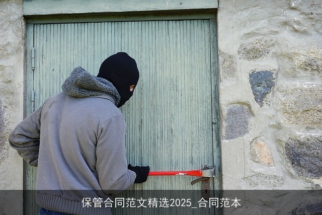 保管合同范文精选2025_合同范本