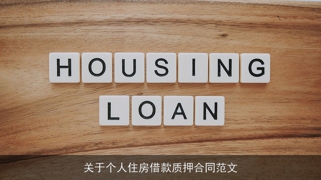 关于个人住房借款质押合同范文