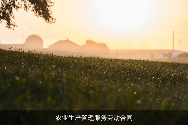 农业生产管理服务劳动合同