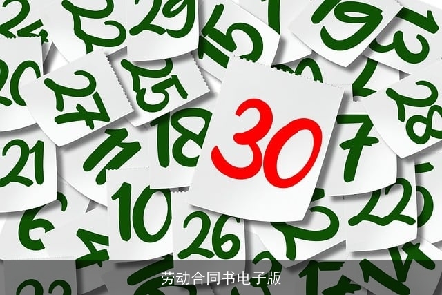 劳动合同书电子版