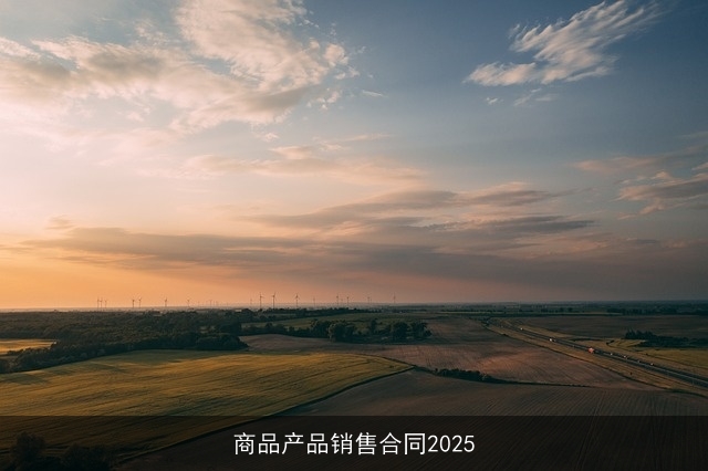 商品产品销售合同2025