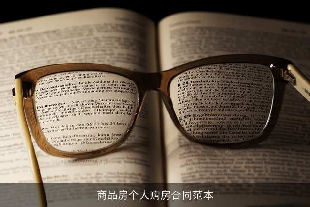 商品房个人购房合同范本