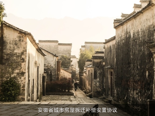 安徽省城市房屋拆迁补偿安置协议