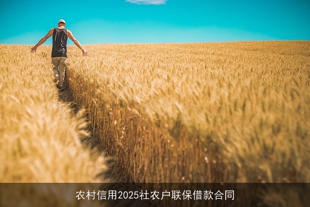 农村信用2025社农户联保借款合同