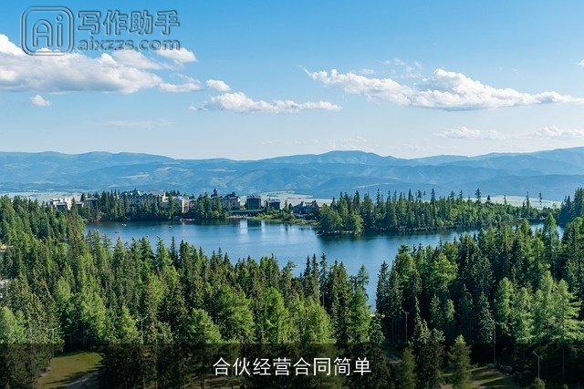 合伙经营合同简单