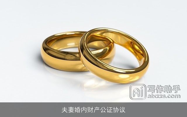 夫妻婚内财产公证协议