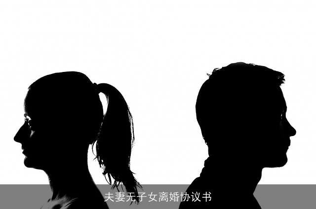 夫妻无子女离婚协议书