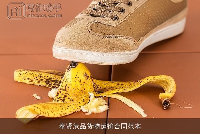 奉贤危品货物运输合同范本