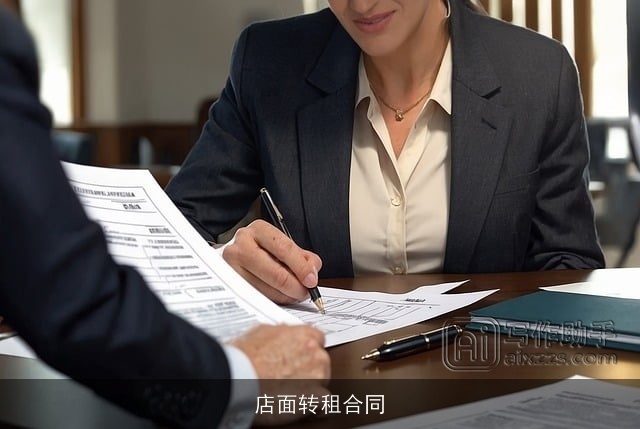 店面转租合同