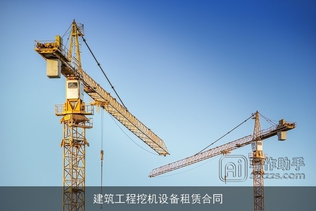 建筑工程挖机设备租赁合同