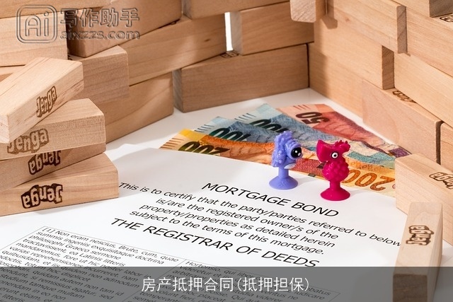 房产抵押合同(抵押担保)