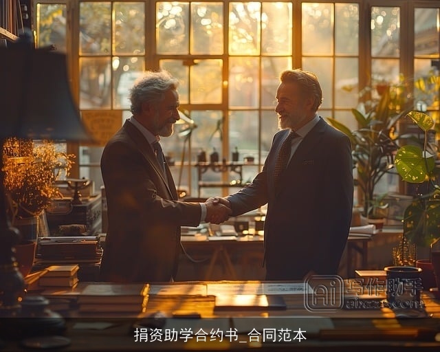 捐资助学合约书_合同范本