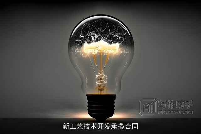 新工艺技术开发承揽合同