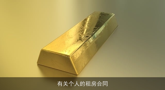 有关个人的租房合同