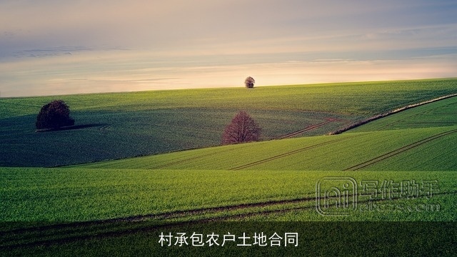 村承包农户土地合同