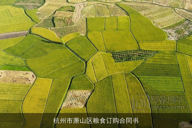 杭州市萧山区粮食订购合同书