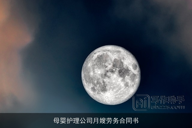 母婴护理公司月嫂劳务合同书