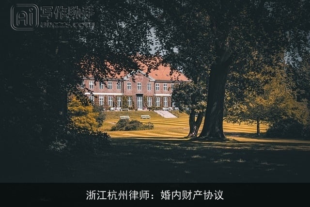 浙江杭州律师：婚内财产协议