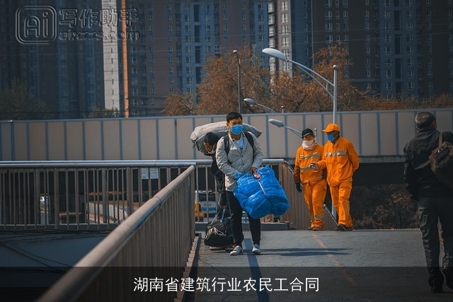 湖南省建筑行业农民工合同