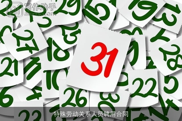 特殊劳动关系人员聘用合同