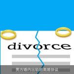 男方婚内出轨的离婚协议