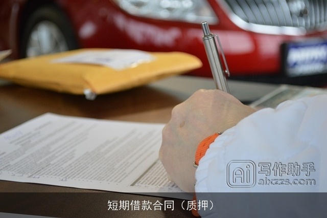 短期借款合同（质押）