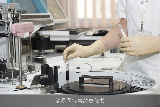 简易医疗事故责任书