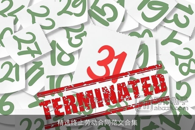 精选终止劳动合同范文合集