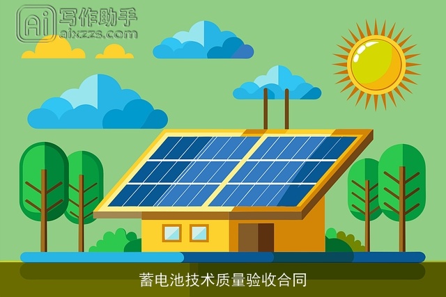 蓄电池技术质量验收合同